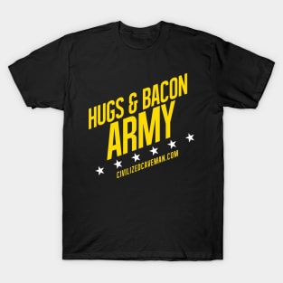 Hugs & Bacon Army - Light Stars T-Shirt